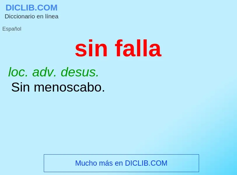 Wat is sin falla - definition