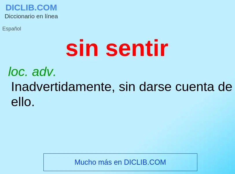 Wat is sin sentir - definition