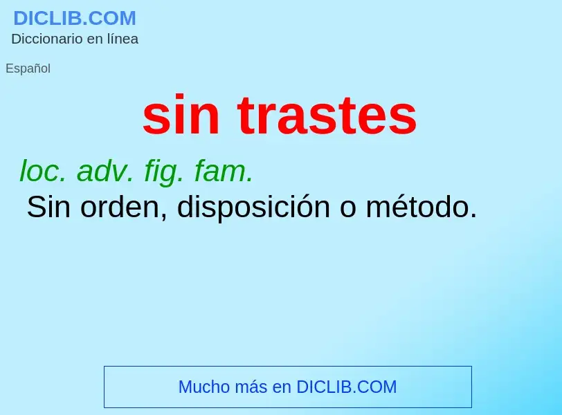 Wat is sin trastes - definition