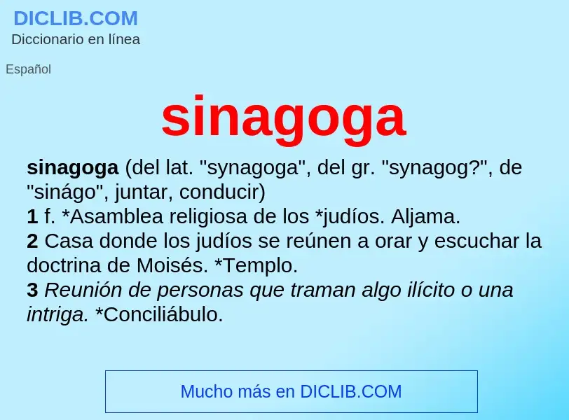 ¿Qué es sinagoga? - significado y definición