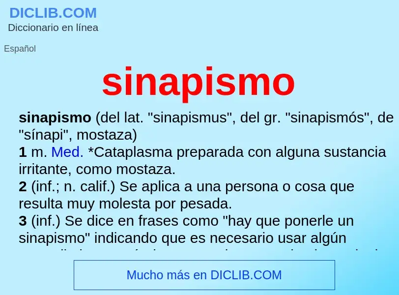 Wat is sinapismo - definition