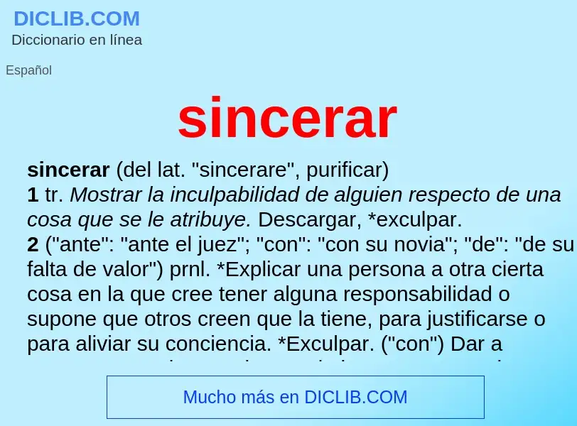 O que é sincerar - definição, significado, conceito