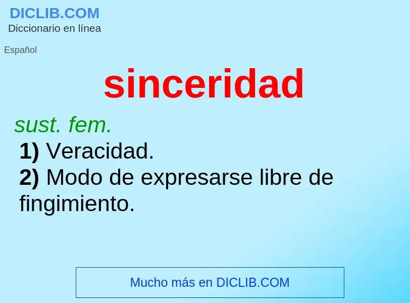 Wat is sinceridad - definition