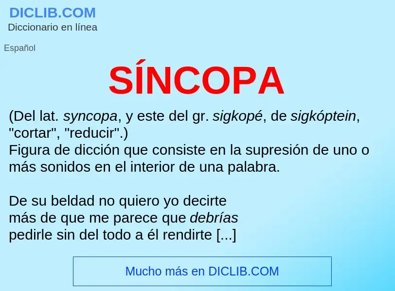 O que é SÍNCOPA - definição, significado, conceito