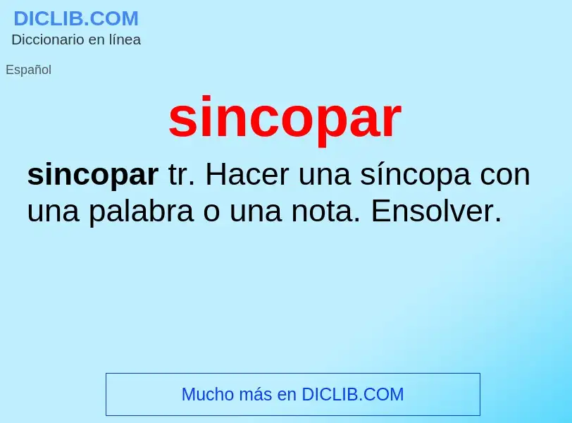 Wat is sincopar - definition