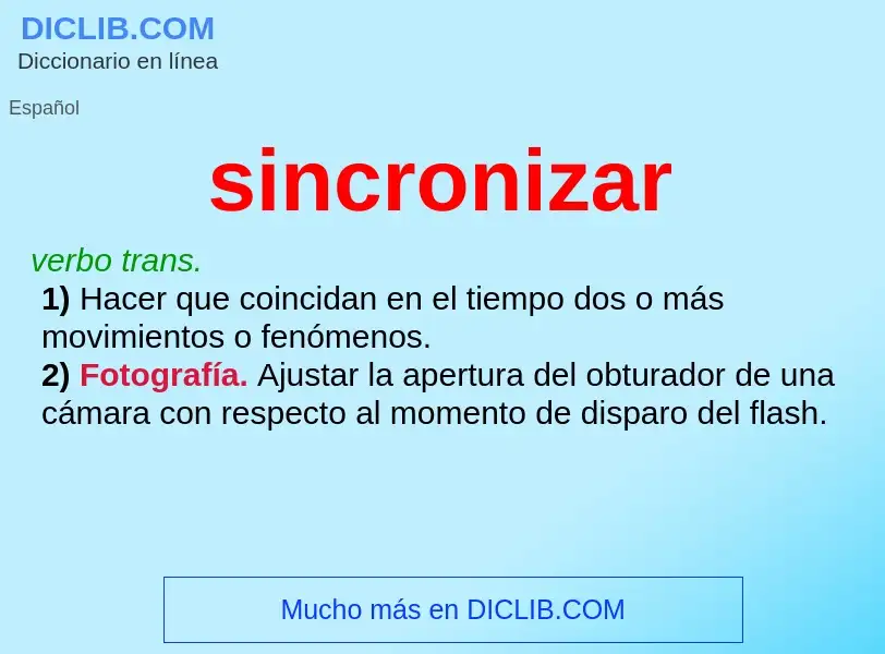 Wat is sincronizar - definition