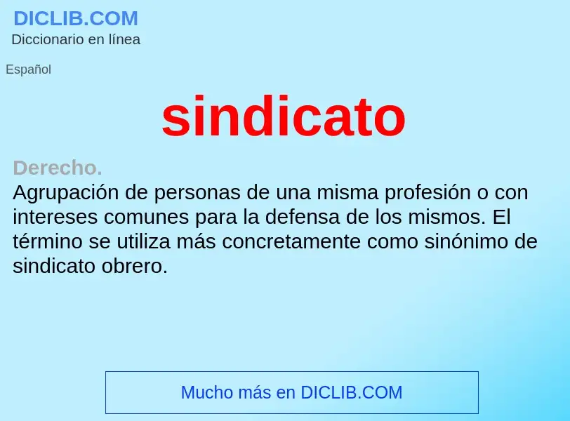 Wat is sindicato - definition