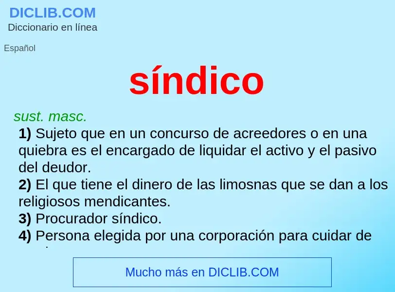 Wat is síndico - definition