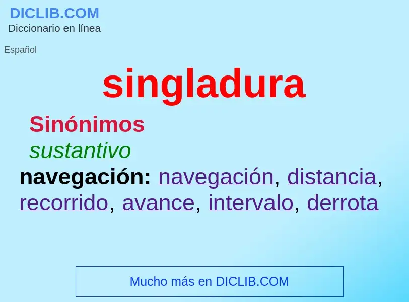 Was ist singladura - Definition