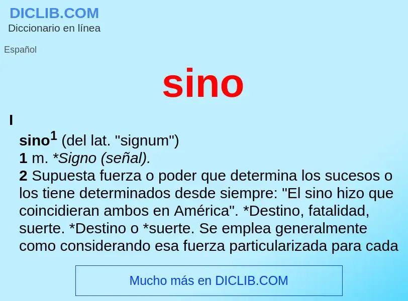 What is sino - definition