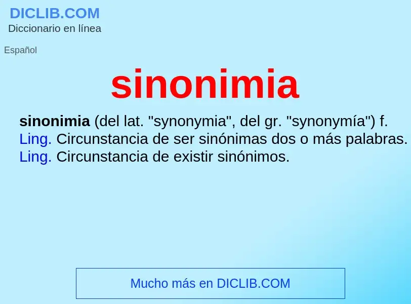 ¿Qué es sinonimia? - significado y definición