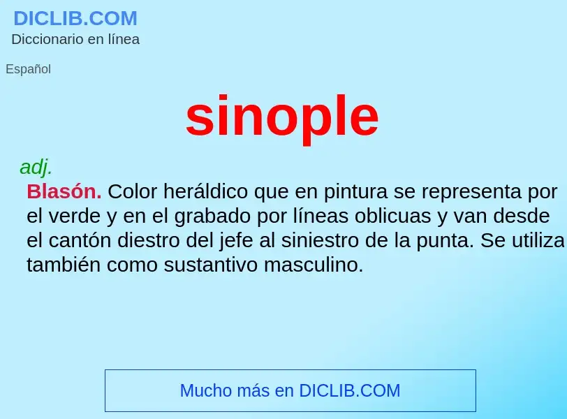 What is sinople - definition