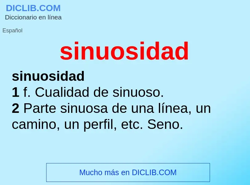 Wat is sinuosidad - definition