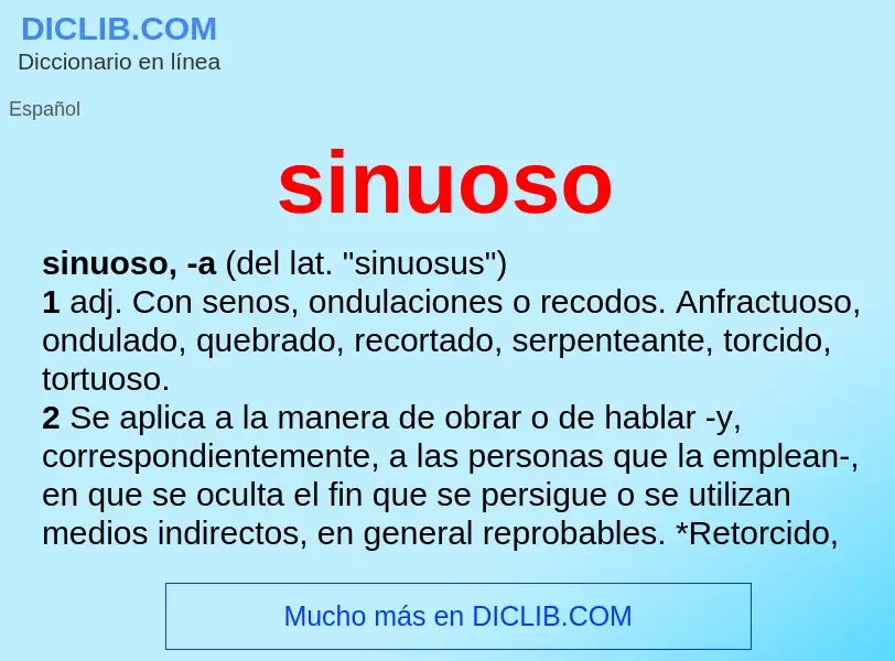 Wat is sinuoso - definition