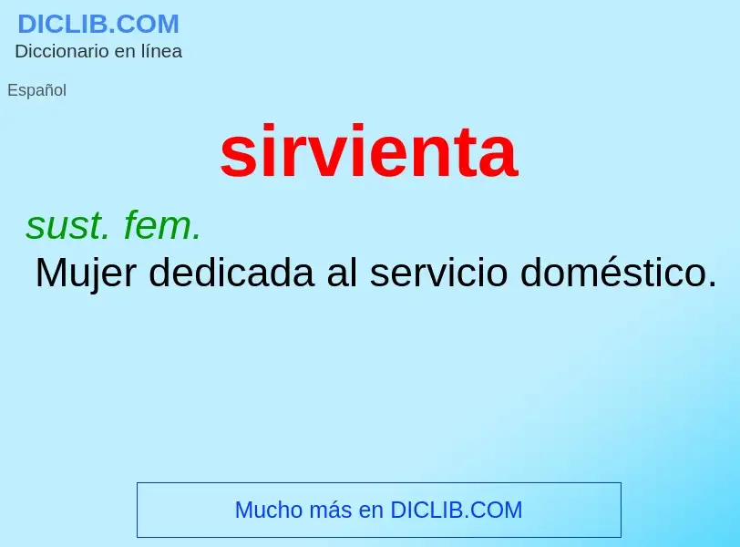 Wat is sirvienta - definition