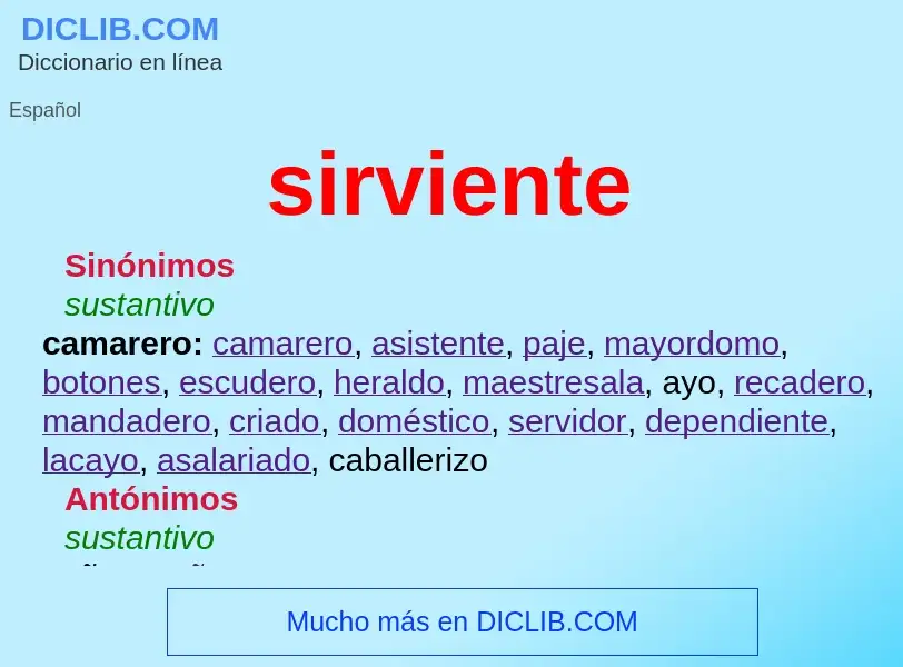 Wat is sirviente - definition