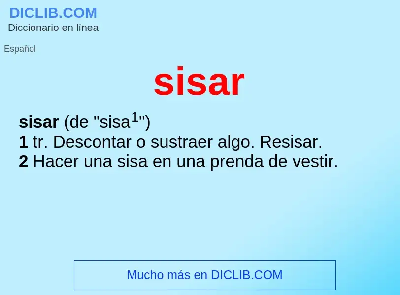 O que é sisar - definição, significado, conceito