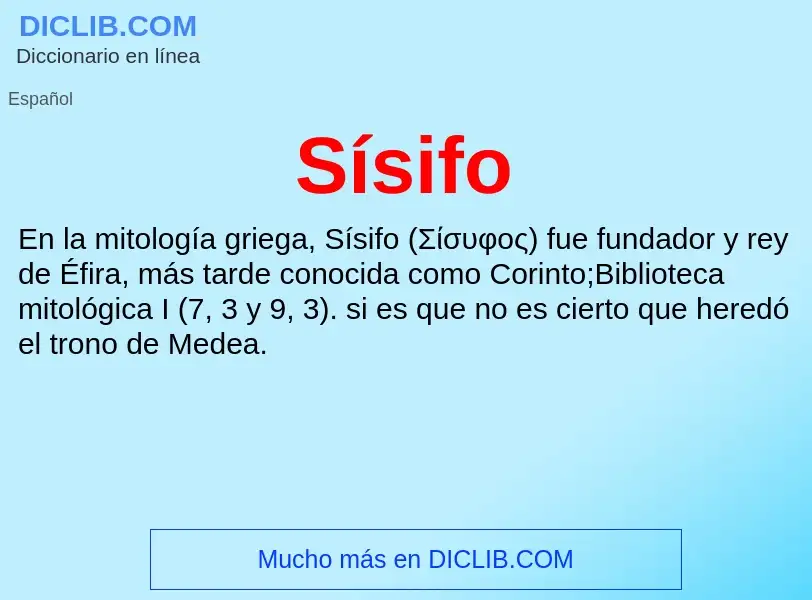 ¿Qué es Sísifo? - significado y definición