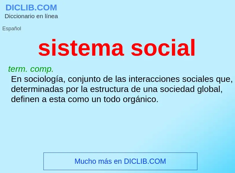 Che cos'è sistema social - definizione