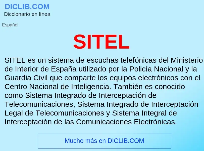 Что такое SITEL - определение