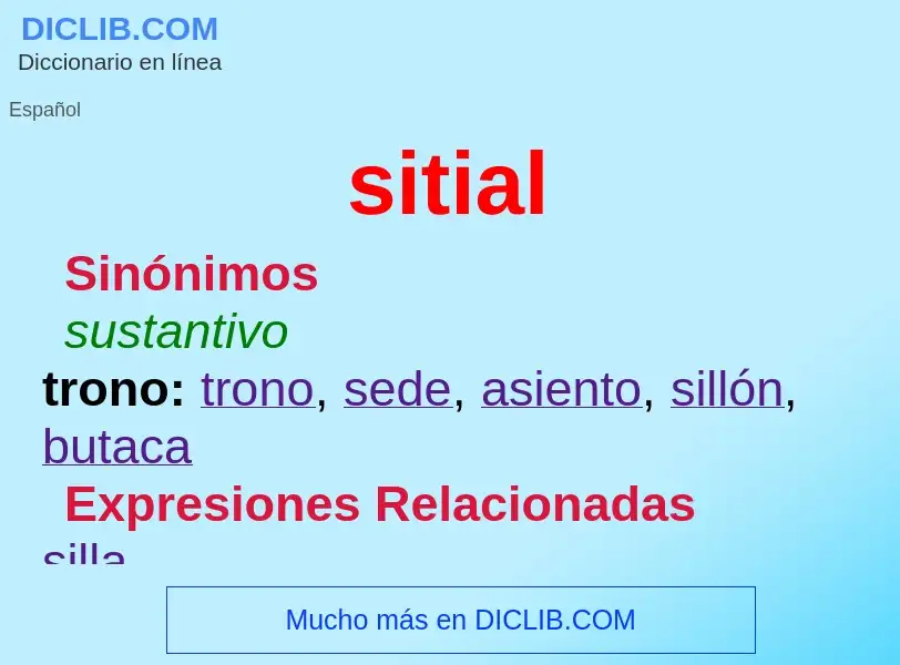 Wat is sitial - definition