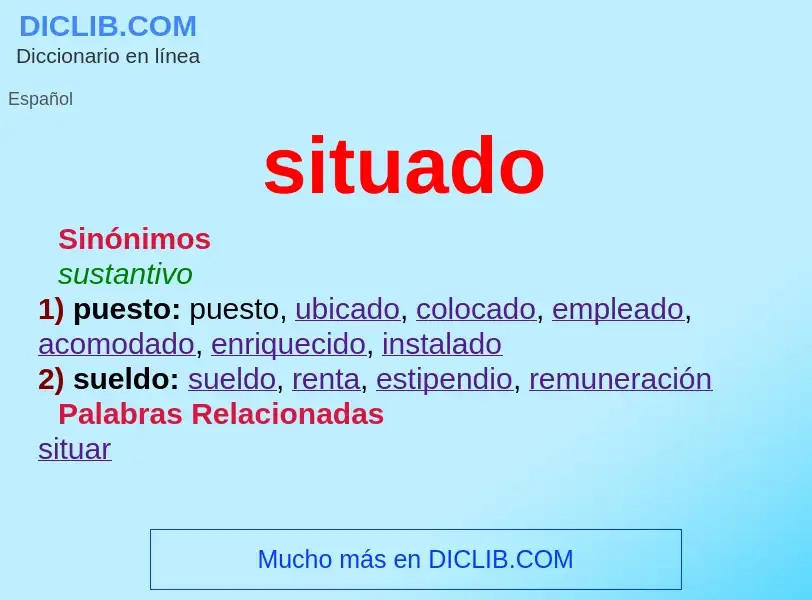 What is situado - definition