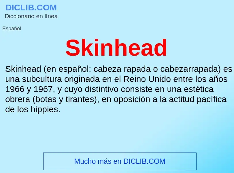 ¿Qué es Skinhead? - significado y definición