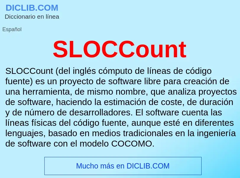 Что такое SLOCCount - определение