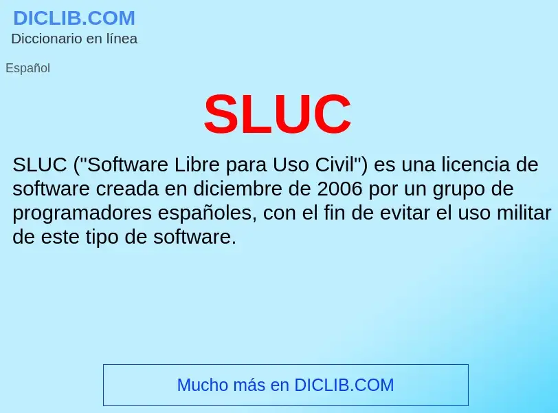 Что такое SLUC - определение
