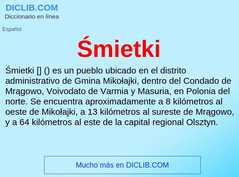 What is Śmietki - meaning and definition