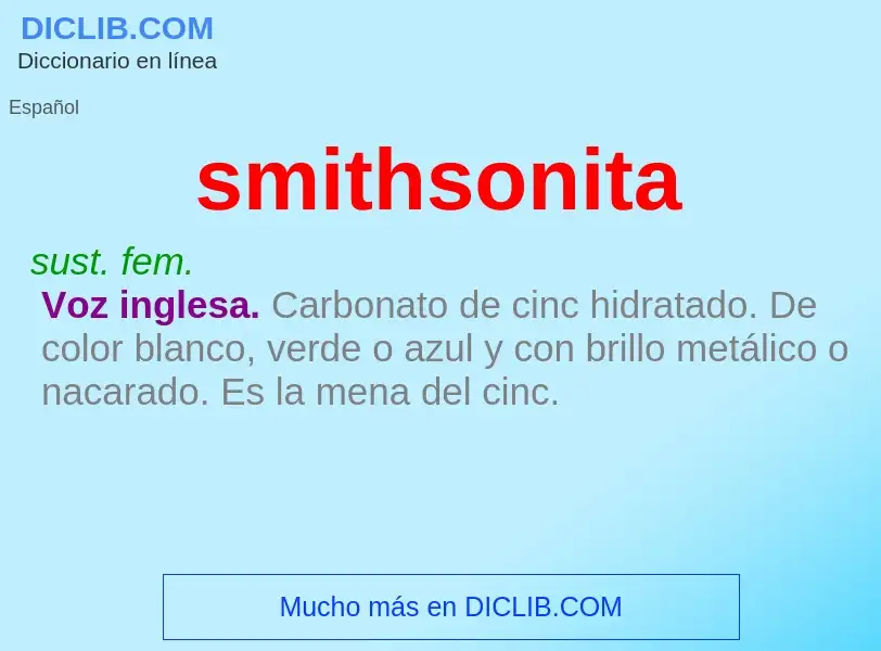 O que é smithsonita - definição, significado, conceito