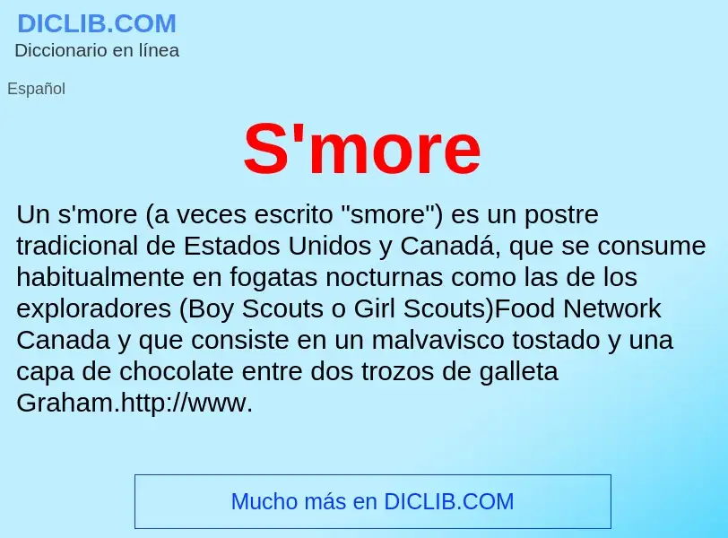 Qu'est-ce que S'more - définition