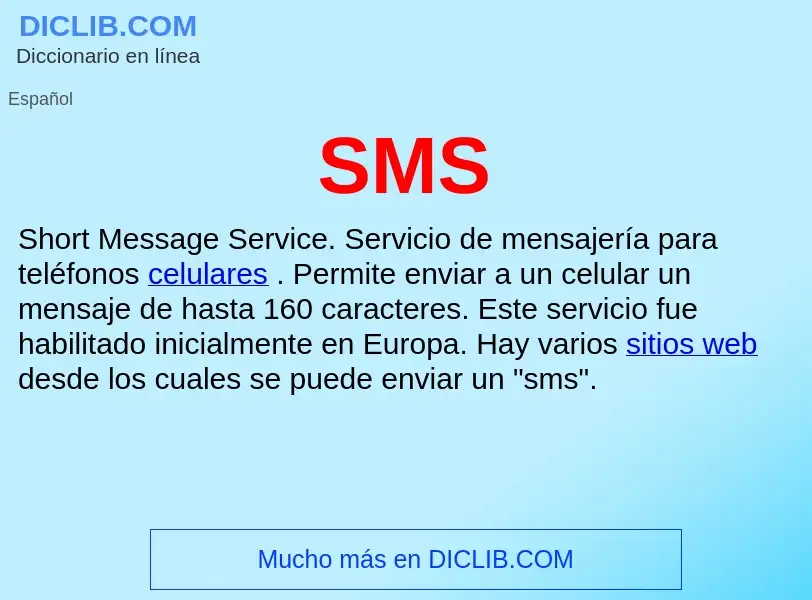 What is SMS - meaning and definition