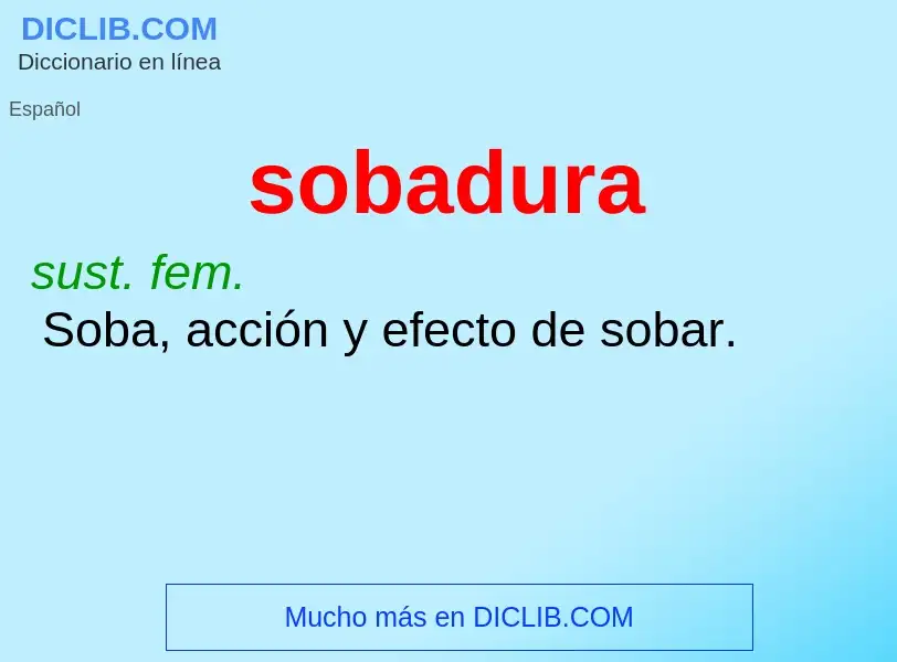 Wat is sobadura - definition