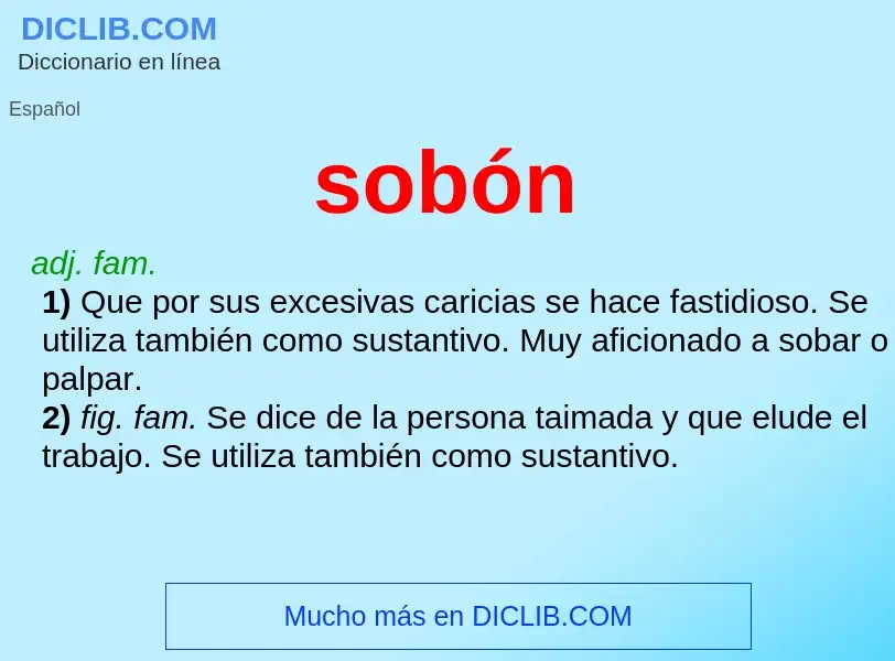 What is sobón - meaning and definition