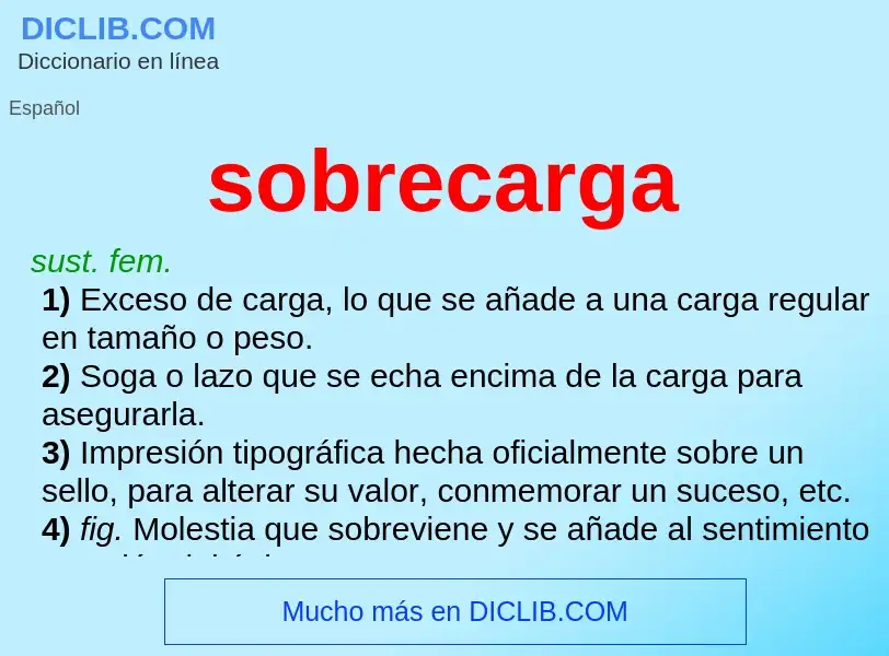 What is sobrecarga - definition