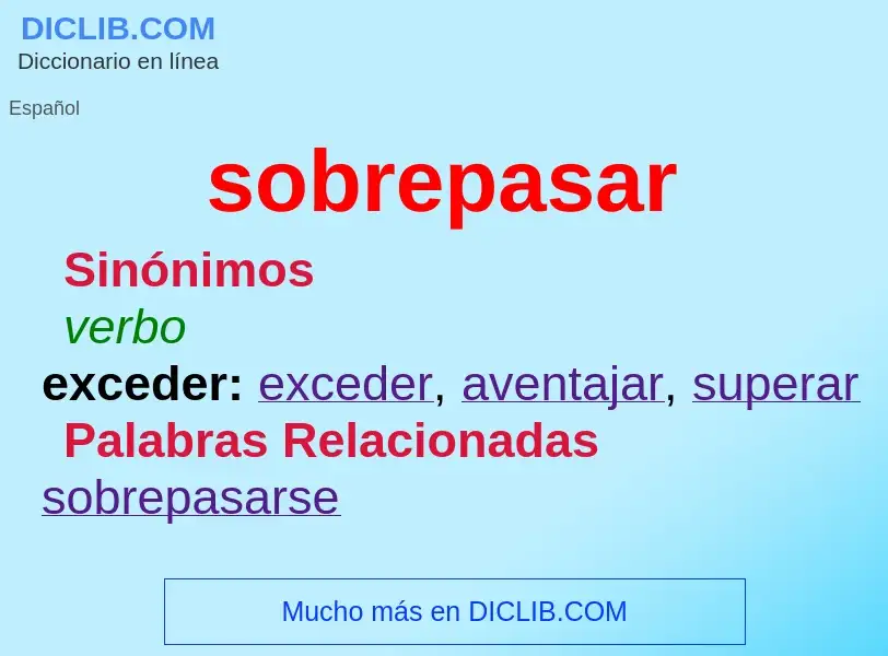 What is sobrepasar - definition