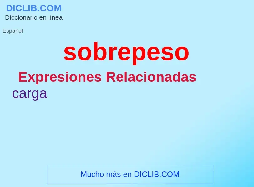 What is sobrepeso - definition