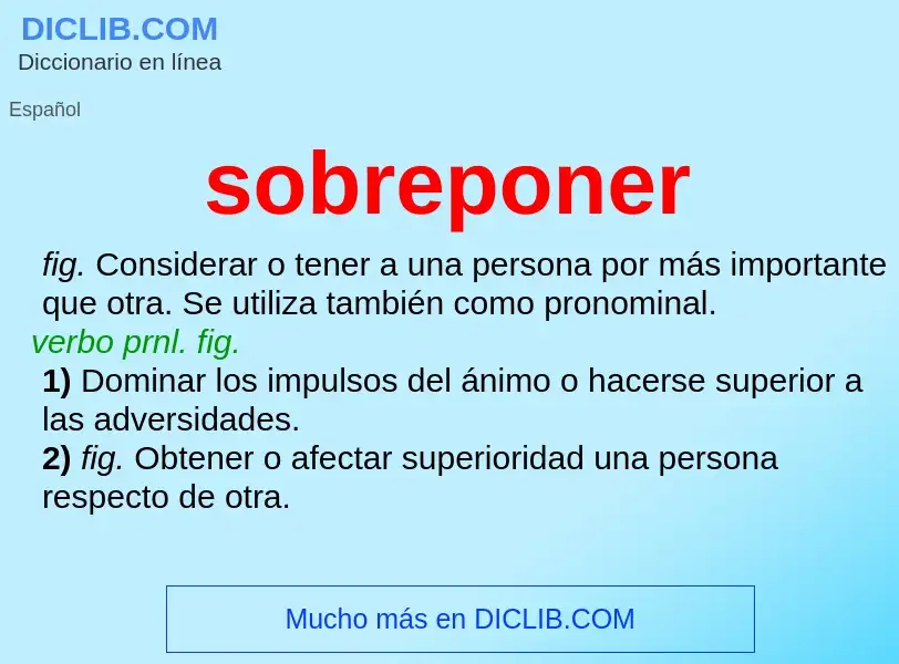 What is sobreponer - definition