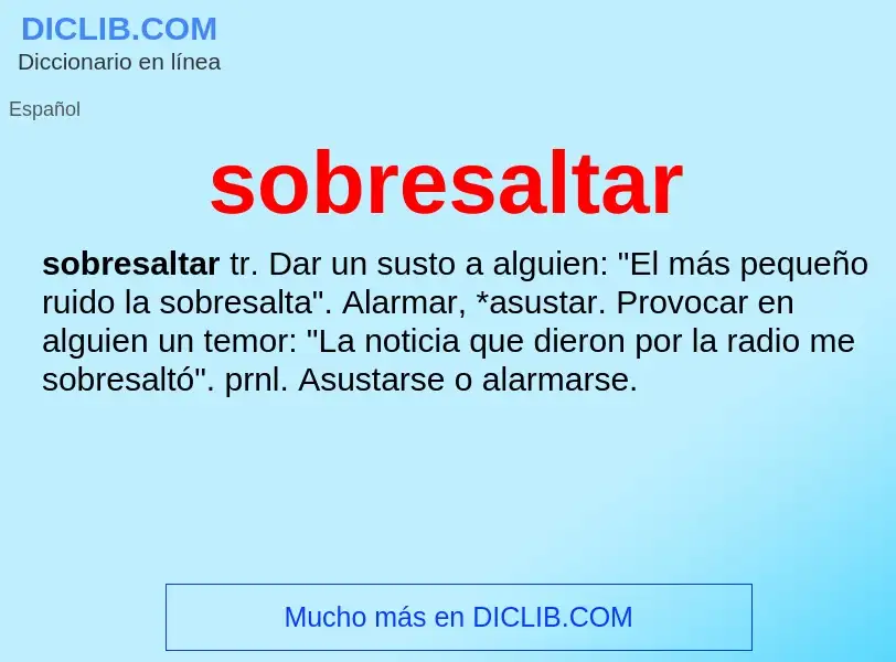 Wat is sobresaltar - definition