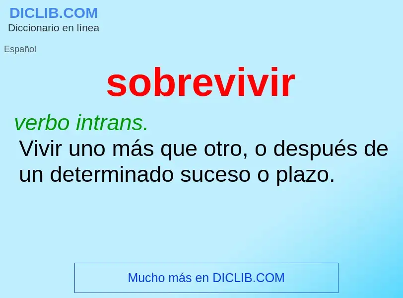 Wat is sobrevivir - definition