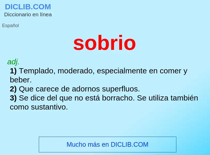 Wat is sobrio - definition