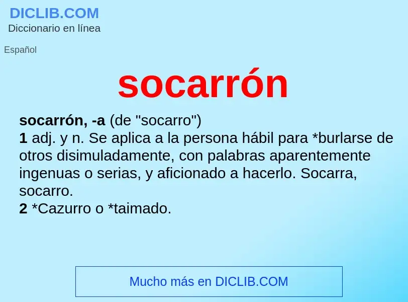 Wat is socarrón - definition