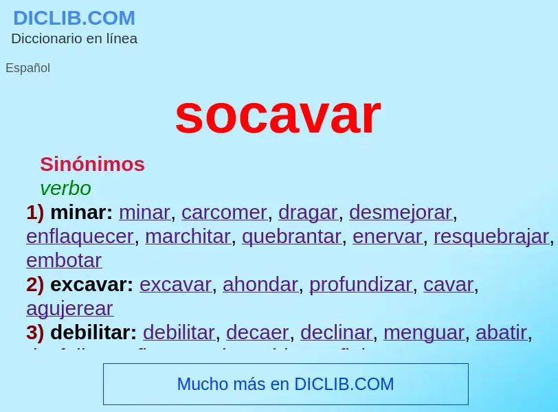 Wat is socavar - definition