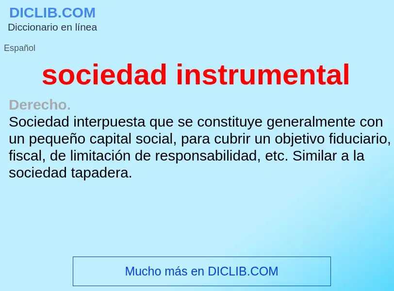 What is sociedad instrumental - definition