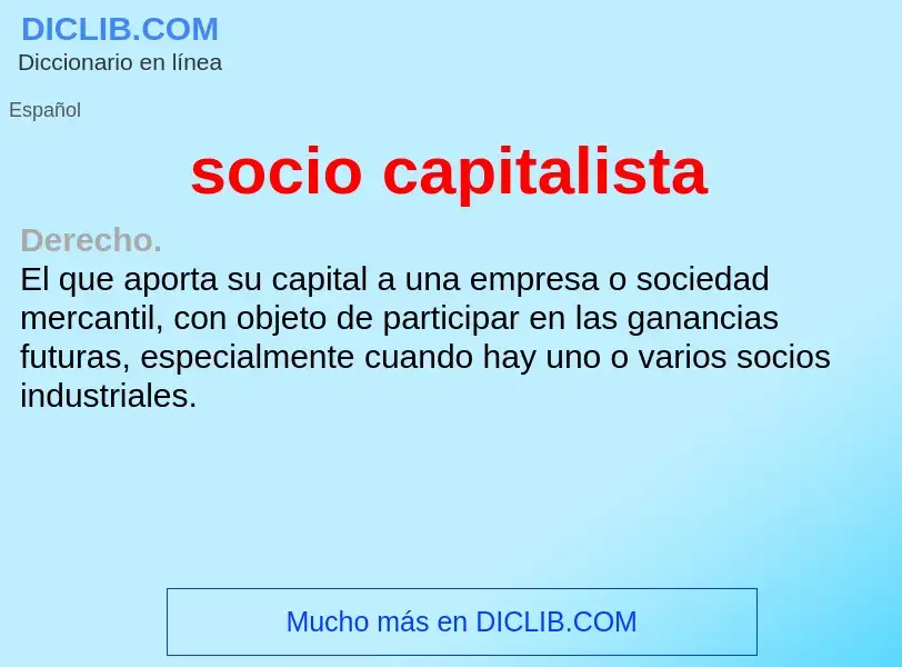 Wat is socio capitalista - definition