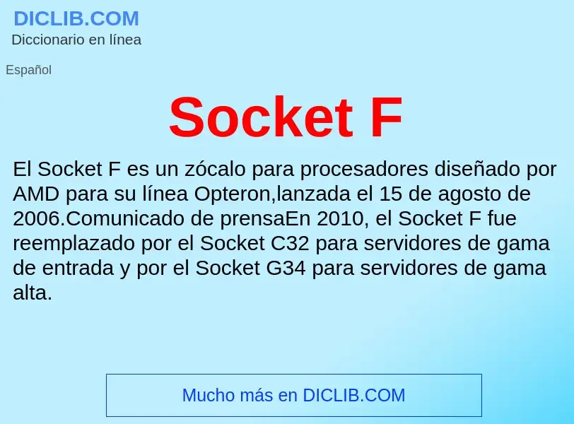 Τι είναι Socket F - ορισμός