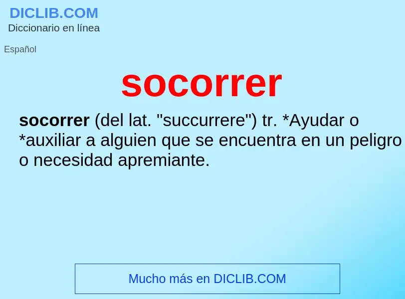 Wat is socorrer - definition