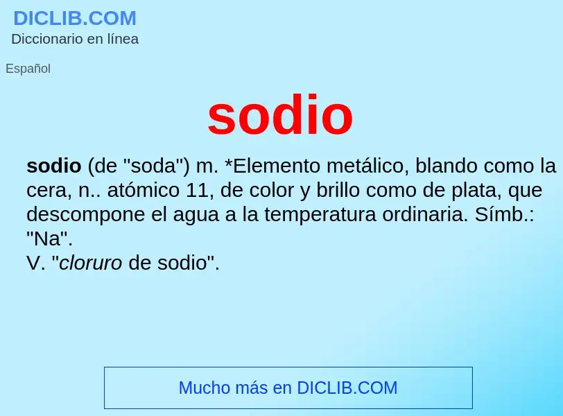 What is sodio - meaning and definition