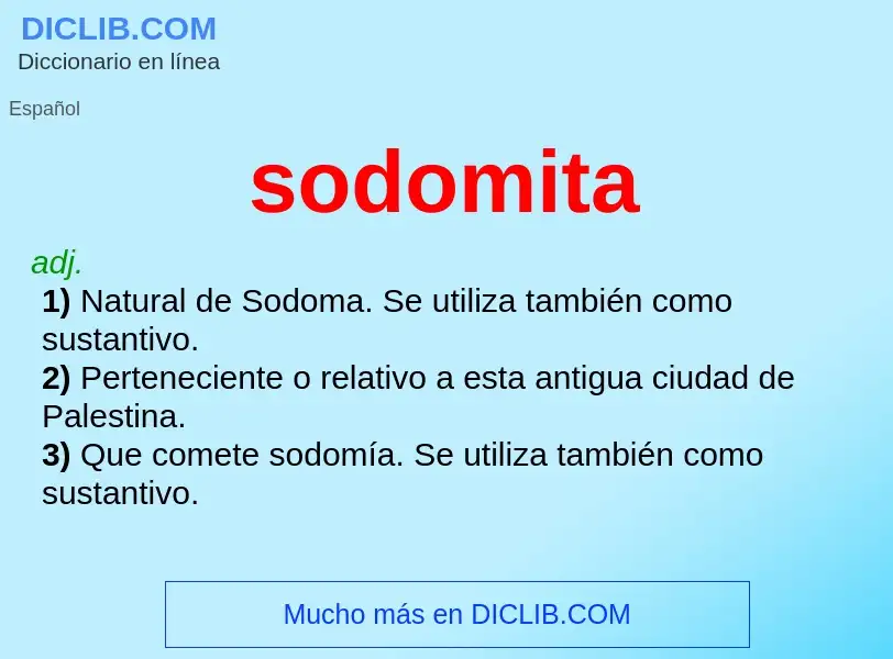 Что такое sodomita - определение